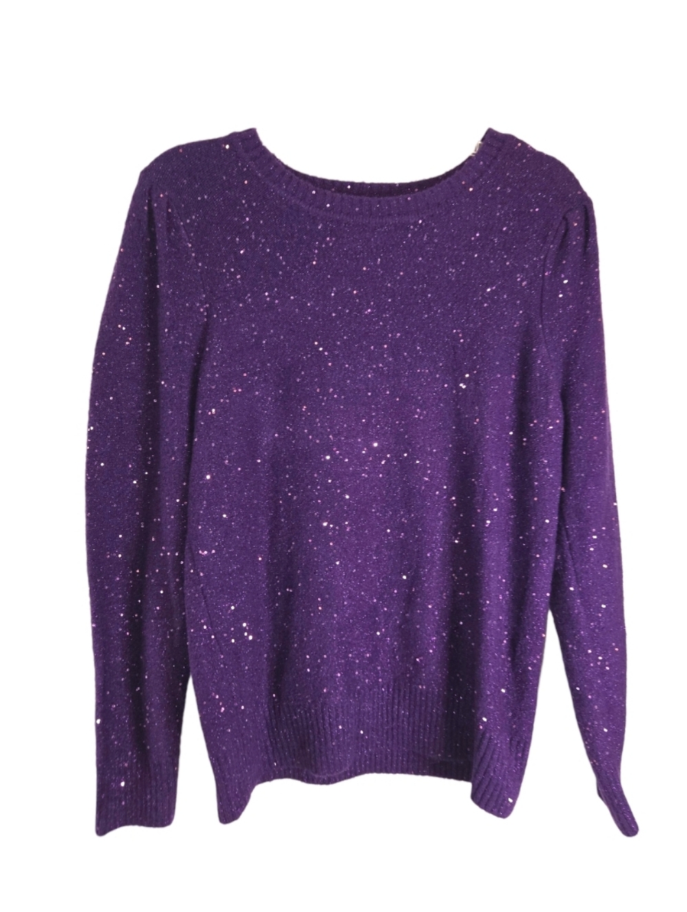 Purple Sparkly Liz Claiborne Sweater - Picture 2 of 12